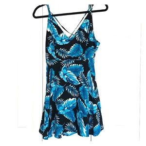 Leaf Print skater dress